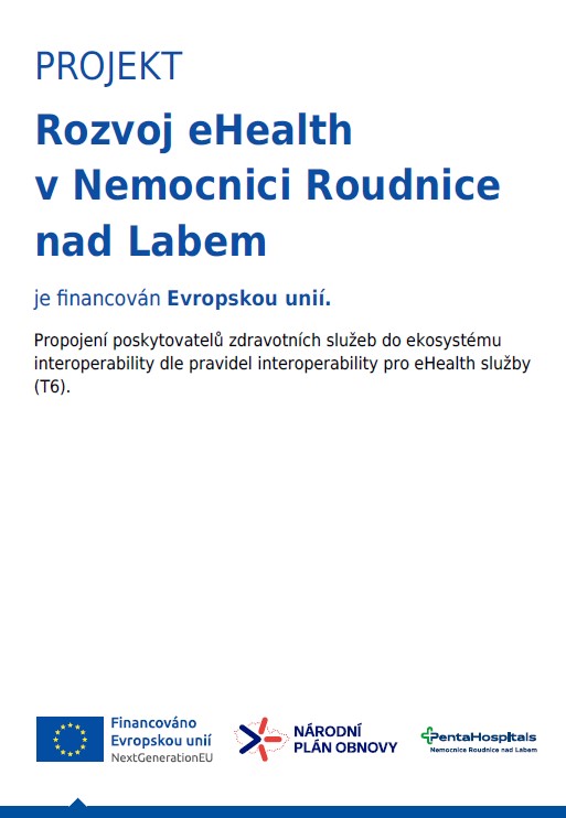 Projekt – Rozvoj eHealth v Nemocnici Roudnice nad Labem